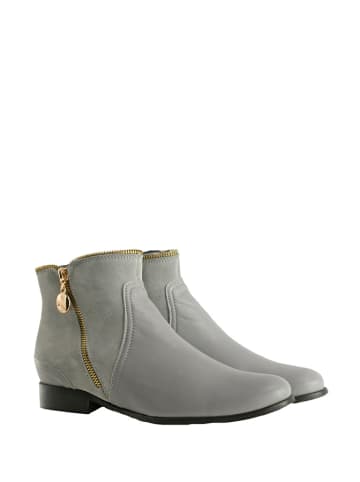 BOSCCOLO Leder-Ankle-Boots in Grau