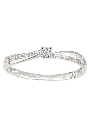 Revoni Witvergulde ring met diamanten