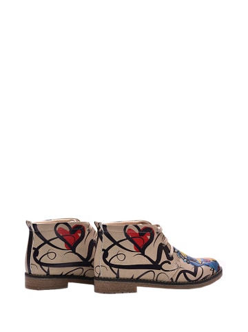 Goby Schnürschuhe in Beige/ Bunt