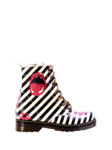 Goby Boots wit/zwart/rood