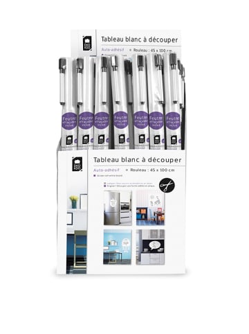 The Home Deco Kids 2-delige set: tafelstickers wit - (L)100 x (B)45 cm