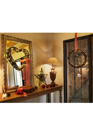 Konstsmide Decoratieve ledhanger "Hart" bruin - (H)49 cm