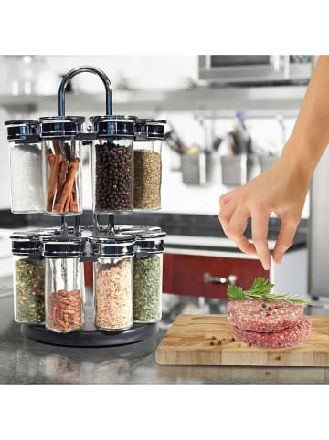 COOK CONCEPT Gewürzkarussell in Chrom - (H)31,5 x Ø 19 cm