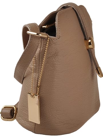 Florence Bags Leren schoudertas "Larissa" taupe - (B)26 x (H)21 x (D)12 cm