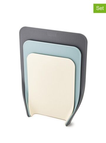JosephJoseph 3-delige set: snijplanken grijs/blauw/crème