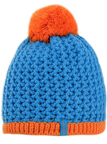Döll Dzianinowa czapka w kolorze pomarańczowo-niebieskim
