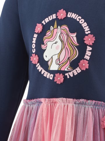 Eisend Kleid in Dunkelblau/ Rosa