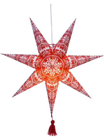 STAR Trading Papieren ster "Tärnaby" rood/wit - Ø 60 cm