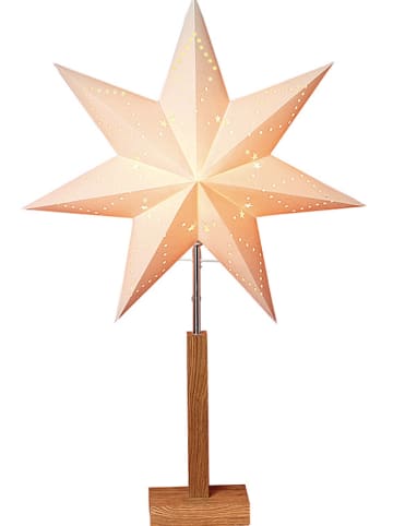 STAR Trading Standleuchte "Karo" in Beige - (B)43 x (H)70 cm