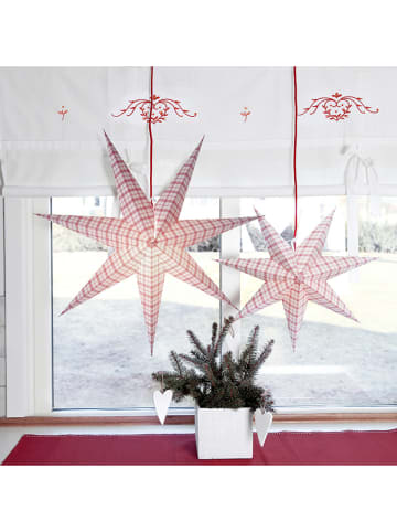 STAR Trading Papierstern "Lisa" in Weiß/ Rot - Ø 54 cm