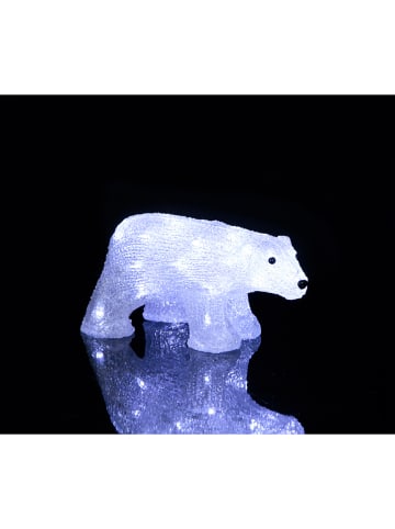 Best Season Dekoracyjna figurka LED "Crystal Bear" w kolorze białym - 30 x 16 cm