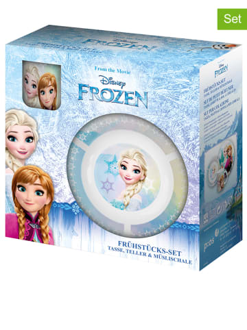 Disney Frozen 3-delige serviesset "Frozen" wit/meerkleurig