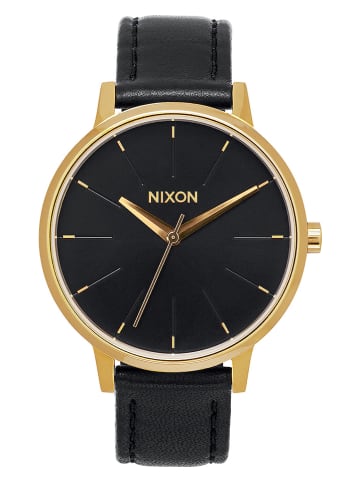 Nixon Kwartshorloge zwart/goudkleurig