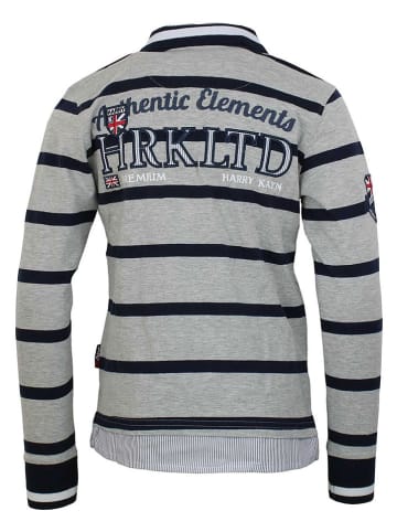 Peak Mountain Poloshirt lichtgrijs/donkerblauw
