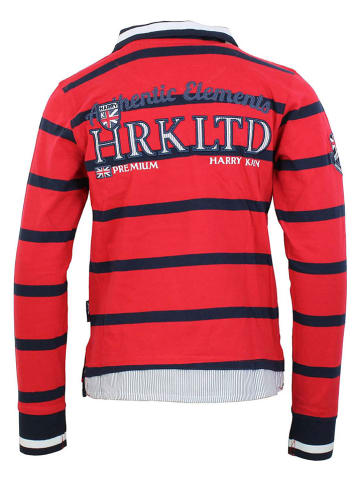Peak Mountain Poloshirt rood/donkerblauw