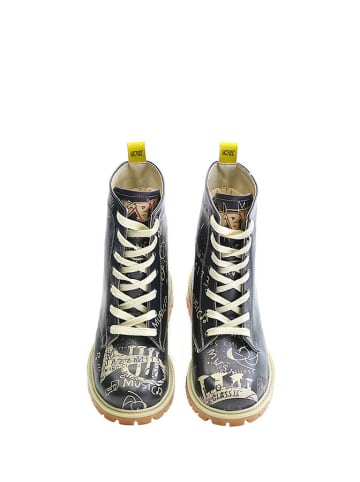 Goby Boots in Schwarz/ Bunt