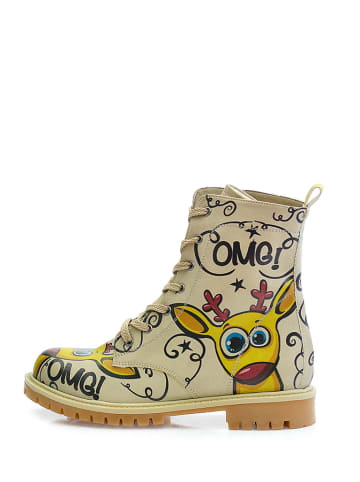 Goby Boots in Beige/ Bunt