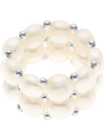Pearline Perlen-Ring in Creme