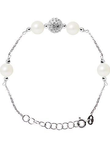 Pearline Zilveren armband met zoetwaterkweekparels en kristallen