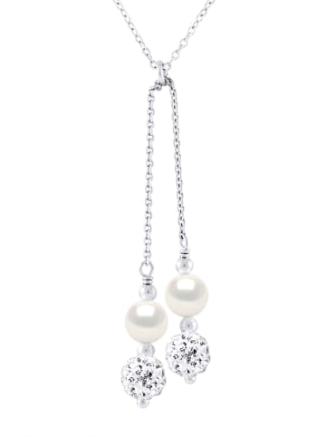Pearl Addict Silber-Halskette mit Perlen - (L)42 cm