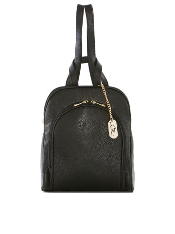 Anna Morellini Leren rugzak "Breta" zwart - (B)24 x (H)30 x (D)12 cm