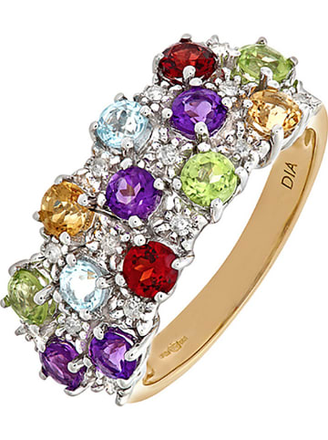Revoni Gouden ring met diamanten en edelstenen