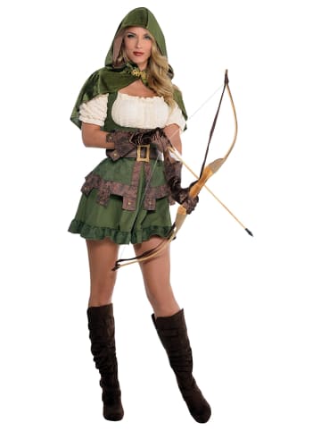 amscan 4-delig kostuum "Robin Hoodie" groen