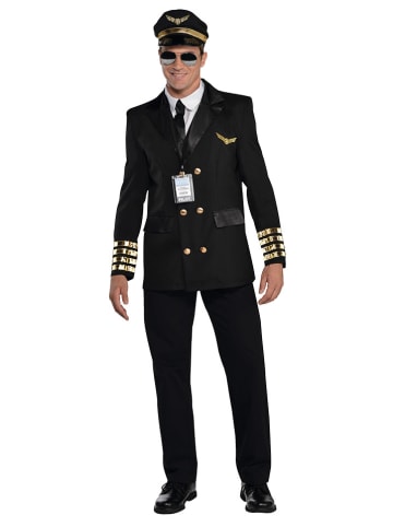amscan 6-delig kostuum "Captain Wingman" zwart