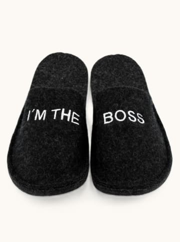 kitz pichler Hausschuhe "I'm the Boss" in Schwarz