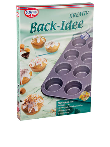Dr. Oetker Muffinvorm "Bakidee" antraciet - (L)26,5 x (B)38,5 cm