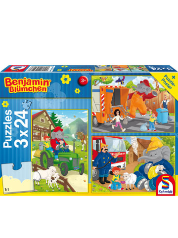 Schmidt Spiele 3x24tlg. Puzzle "In Aktion" - ab 3 Jahren