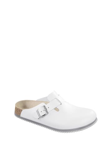 Birkenstock Skórzane chodaki "Tokio" w kolorze białym