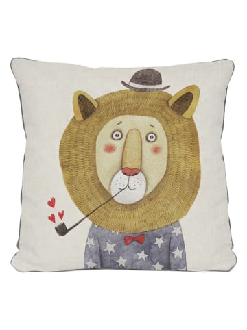 The Wild Hug Poszewka "Lion" w kolorze beżowym ze wzorem na poduszkę - 45 x 45 cm