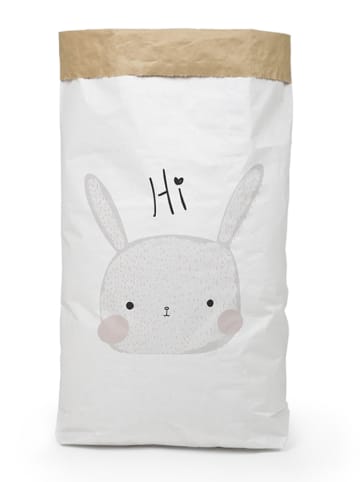 Folkifreckles Torba "Hi Rabbit" w kolorze białym - 60 x 90 x 13 cm