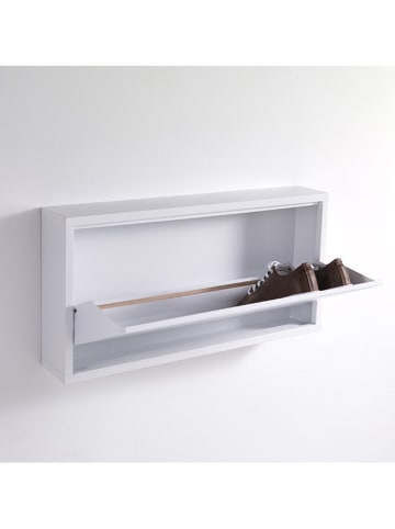 Tomasucci Schuhregal in Weiß - (B)75 x (H)37,5 x (T)12,5 cm