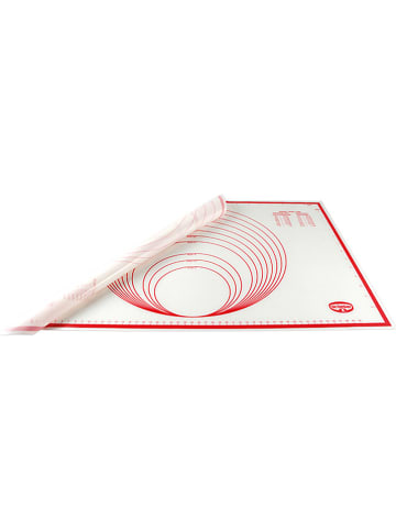 Dr. Oetker Siliconen bakmat "Flexxible Love" wit/rood - (L)60 x (B)40 cm