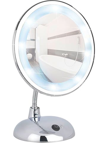 Wenko LED-Kosmetikspiegel "Style" in Chrom - Ø 16 cm