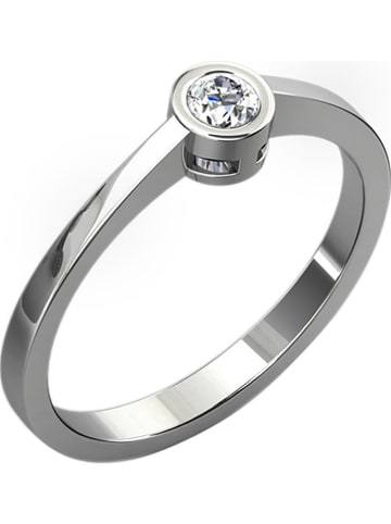 Aria Witgouden ring met diamant