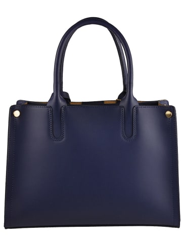 Florence Bags Leren handtas "Manor" donkerblauw - (B)32 x (H)22 x (D)11 cm