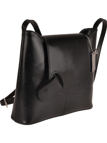 Florence Bags Leren schoudertas "Sabu" zwart - (B)23 x (H)20 x (D)6 cm