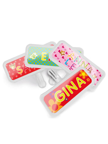 BIG Zestaw naklejek "Tablica rejestracyjna" w kolorze czerwonym - 12 m+