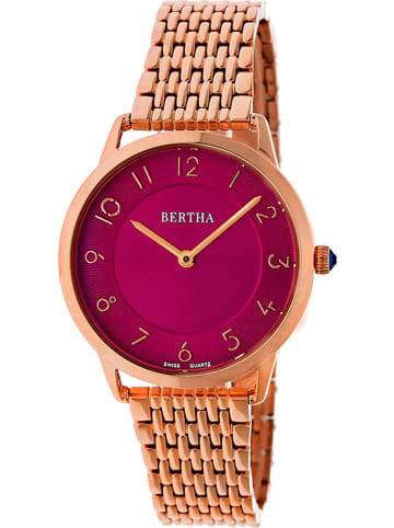 Bertha Quarzuhr "Abby" in Roségold/ Pink