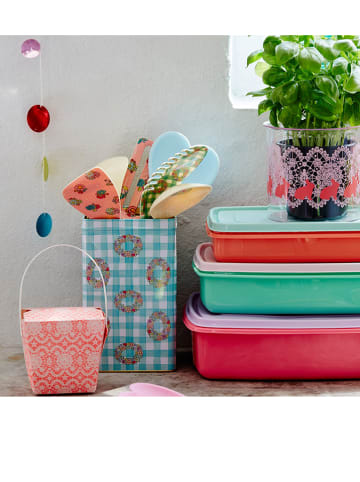 Rice 6-delige set: lunchboxen rood - (B)9 x (H)8 x (D)7 cm