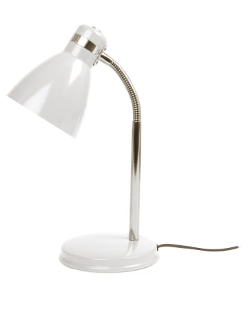 Present Time Lampa stołowa "Study" w kolorze biało-srebrnym - wys. 34 cm