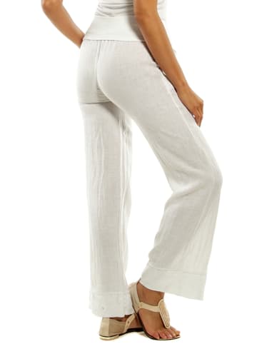 Naturelle en lin Leinen-Hose in Weiß