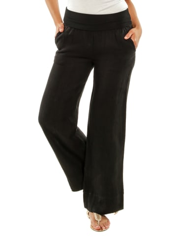 Naturelle en lin Leinen-Hose in Schwarz