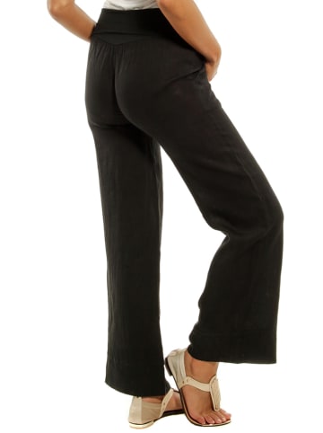 Naturelle en lin Linnen broek "Valencia" zwart