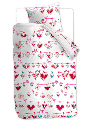 beddinghouse kids Bettwäsche-Set "Garland" in Weiß/ Pink