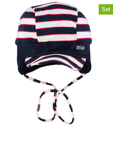 Döll Tweedelige set: mutsen wit/donkerblauw/rood