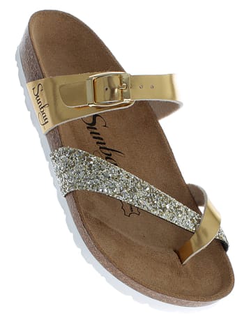 Sunbay Teenslippers ''Tulipe'' goudkleurig